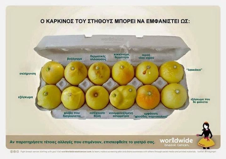 25 Οκτωβρίου. Παγκόσμια ημέρα κατά του καρκίνου του μαστού